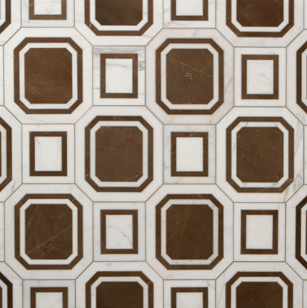 Studio Moderne Stone Mosaic 16-1/4X7-1/4 Cafe Bruno Honed