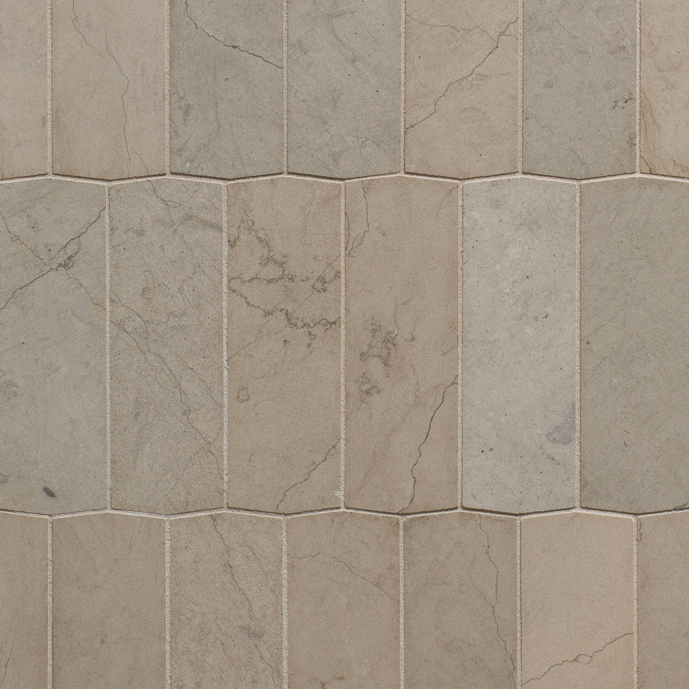 Tangent Picket Mosaic 2X6 Ash Grey Honed