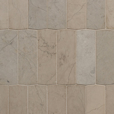 Tangent Picket Mosaic 2X6 Ash Grey Honed