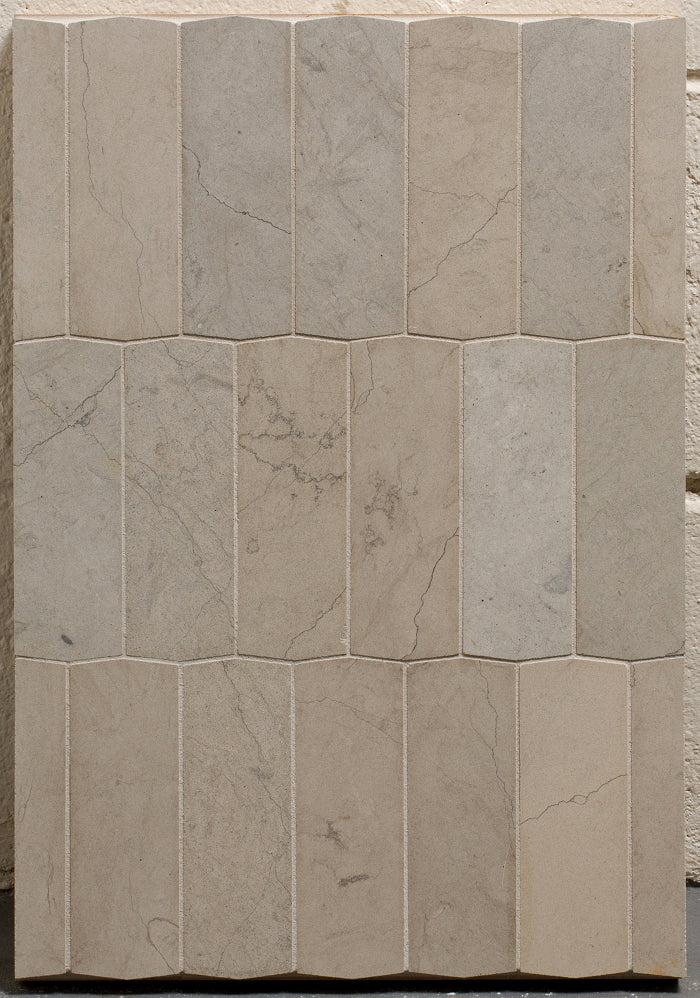 Tangent Picket Mosaic 2X6 Ash Grey Honed
