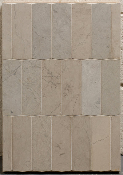 Tangent Picket Mosaic 2X6 Ash Grey Honed
