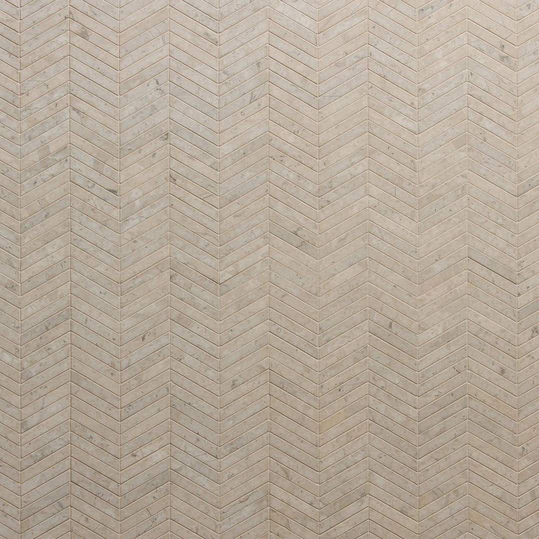 Tangent Chevron Mosaic 11-1/2X11-13/16 Ash Grey Honed