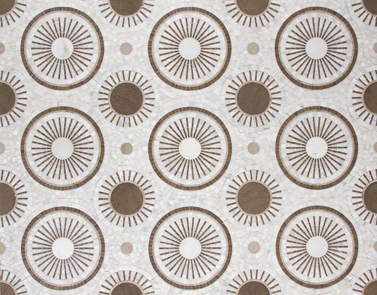 Tangent Mosaic 12-1/8X15-3/8 Calacatta Honed