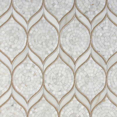 Tangent Mosaic 7-5/8X11-7/8 Calacatta Honed