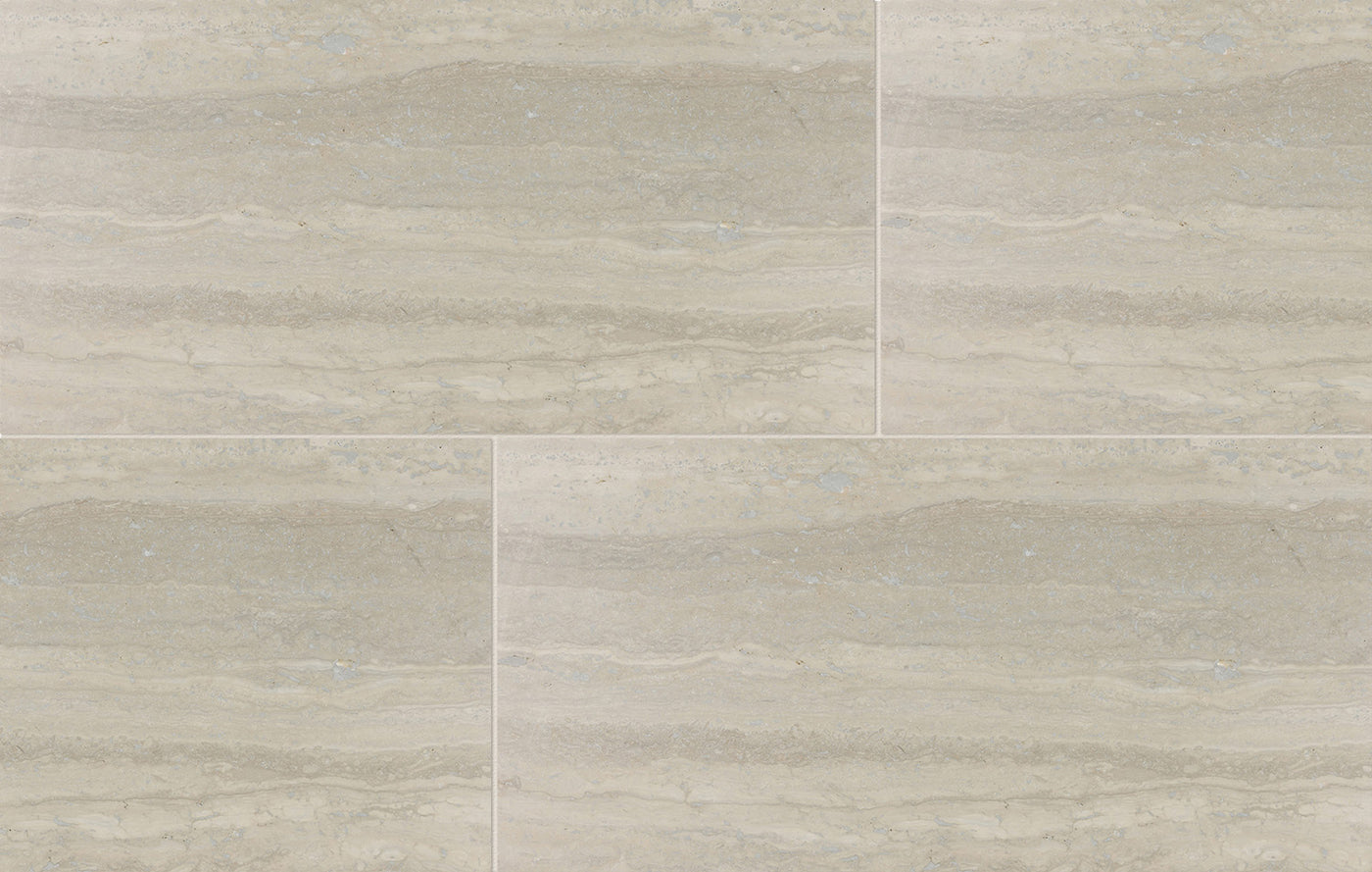 Travertine 12X24 Siena Silver Honed