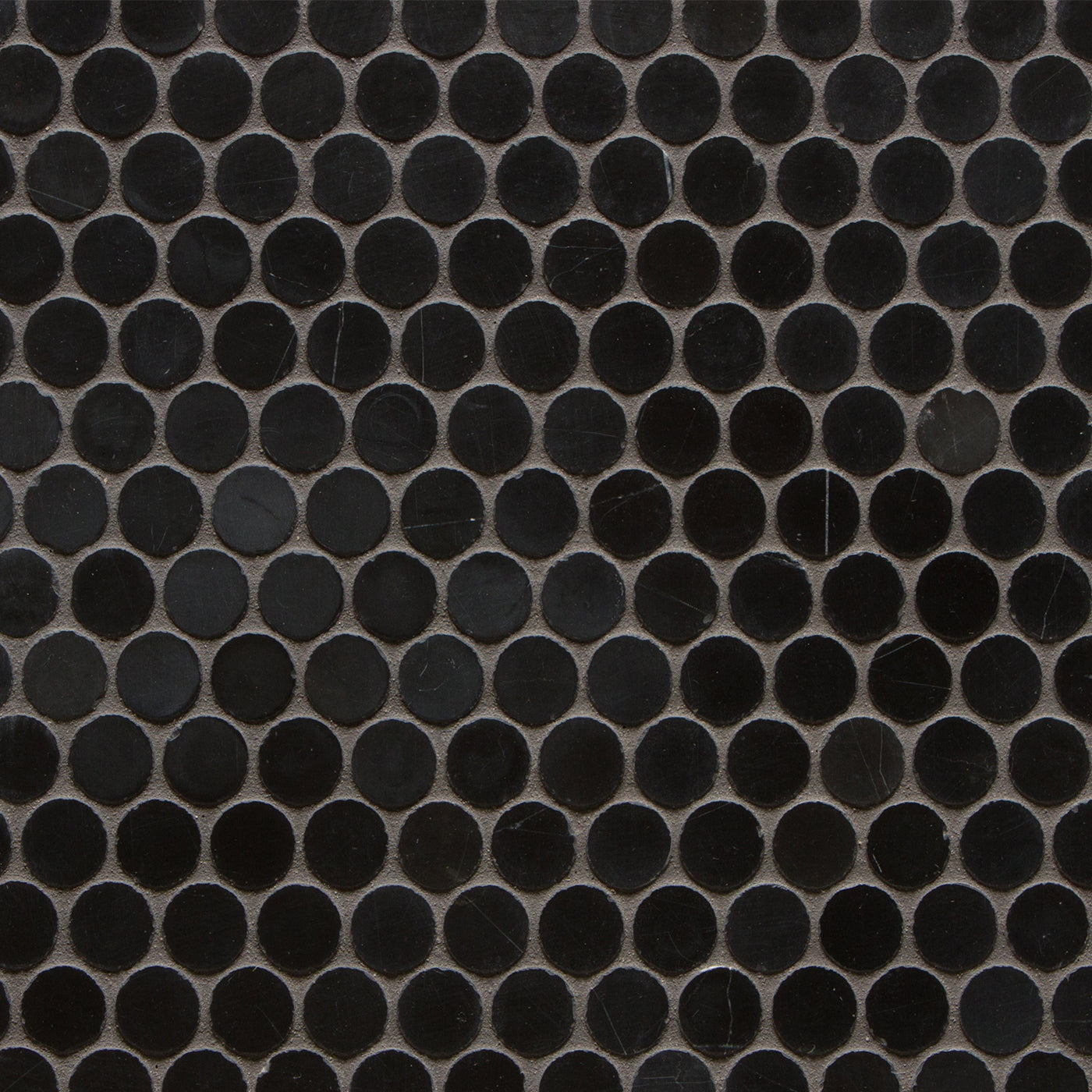 Tribeca Circle Mosaic 10-3/4X11-1/4 Basic Black Honed