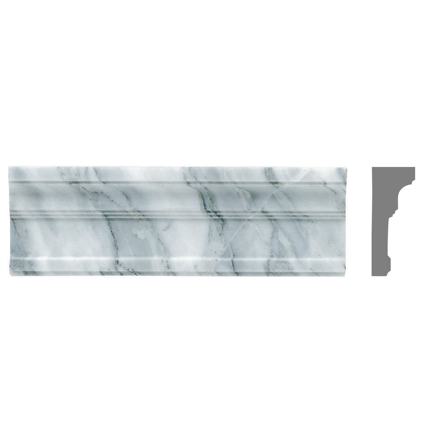 Tribeca Trim 4X12 Classic White Honed