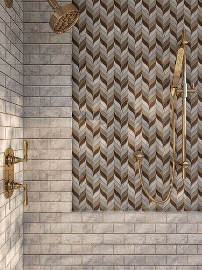 Tribeca Rectangle Mosaic 12X12 Flatiron Grey Honed