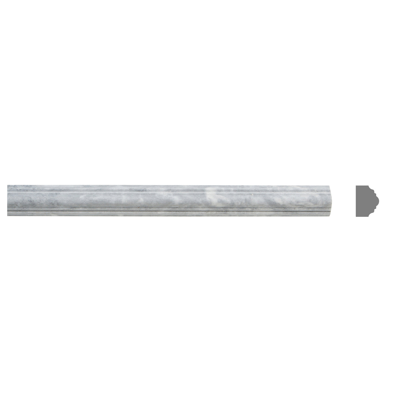 Tribeca Trim 1X12 Flatiron Grey Honed