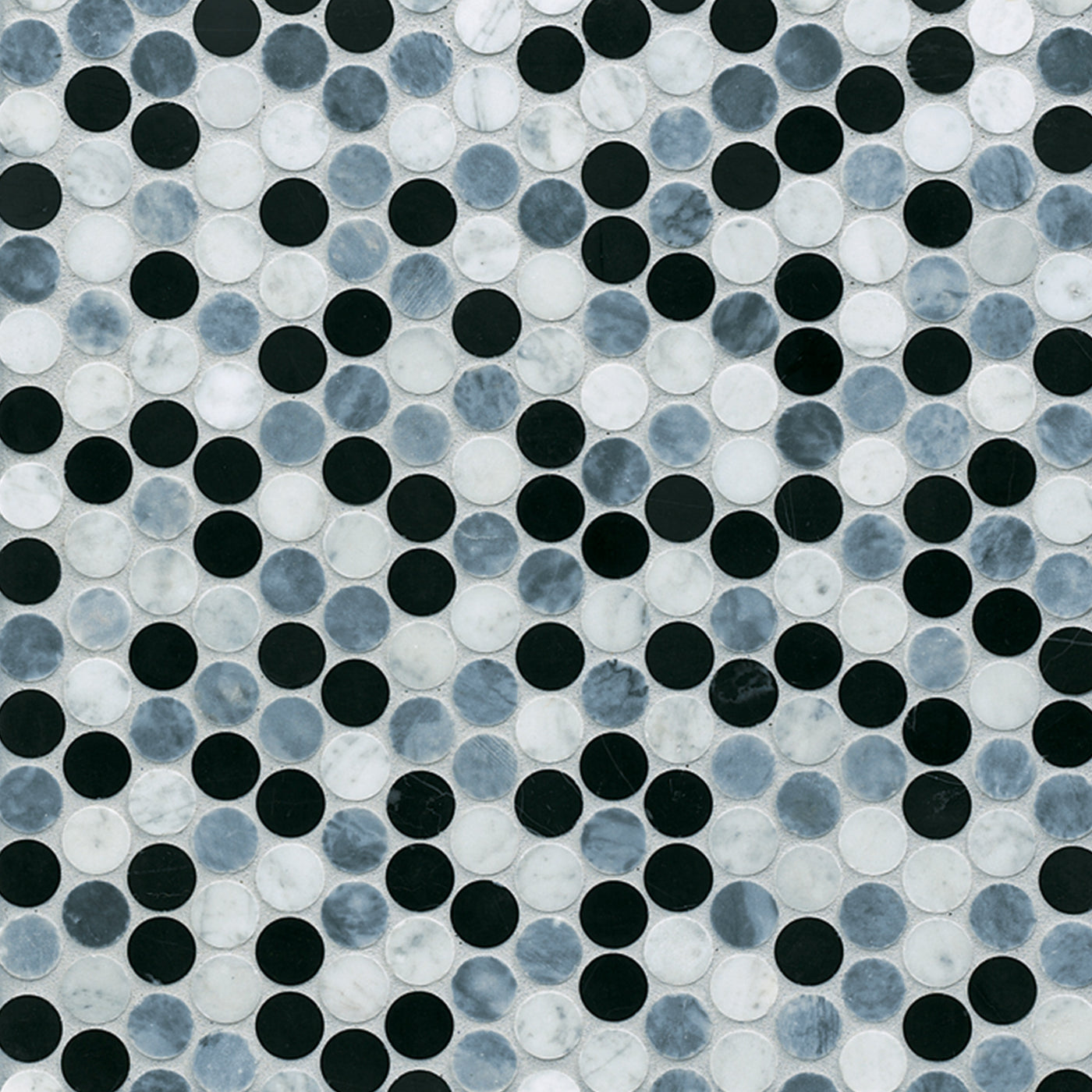 Tribeca Circle Mosaic 10-3/4X11-1/4 Loft Blend Honed