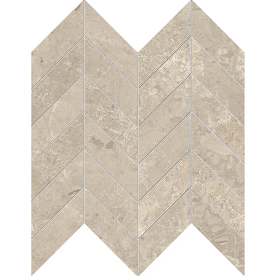 Velluto Chevron Mosaic 12X12 Almond Matte