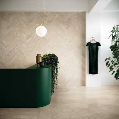 Velluto Chevron Mosaic 12X12 Almond Matte