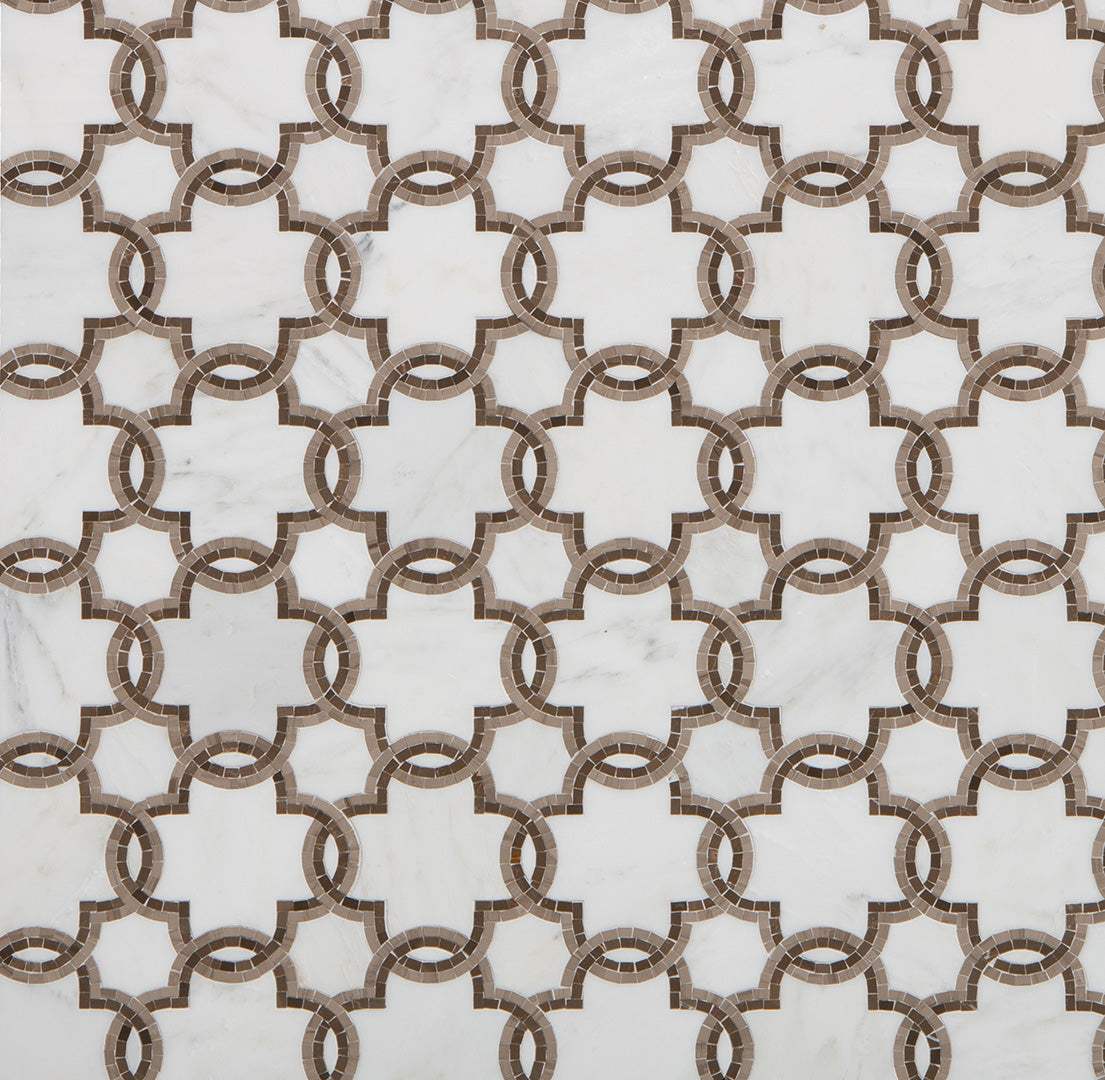 Villa D Oro Mosaic 9-1/2X9-1/2 Cafe Polished