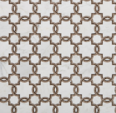 Villa D Oro Mosaic 9-1/2X9-1/2 Cafe Polished