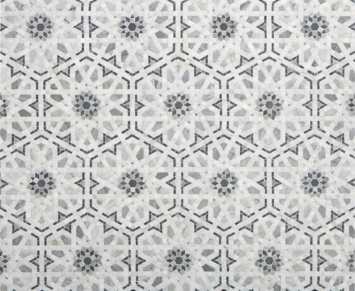 Villa D Oro Hexagon Mosaic 15-1/8X6-1/2 Grigio Polished