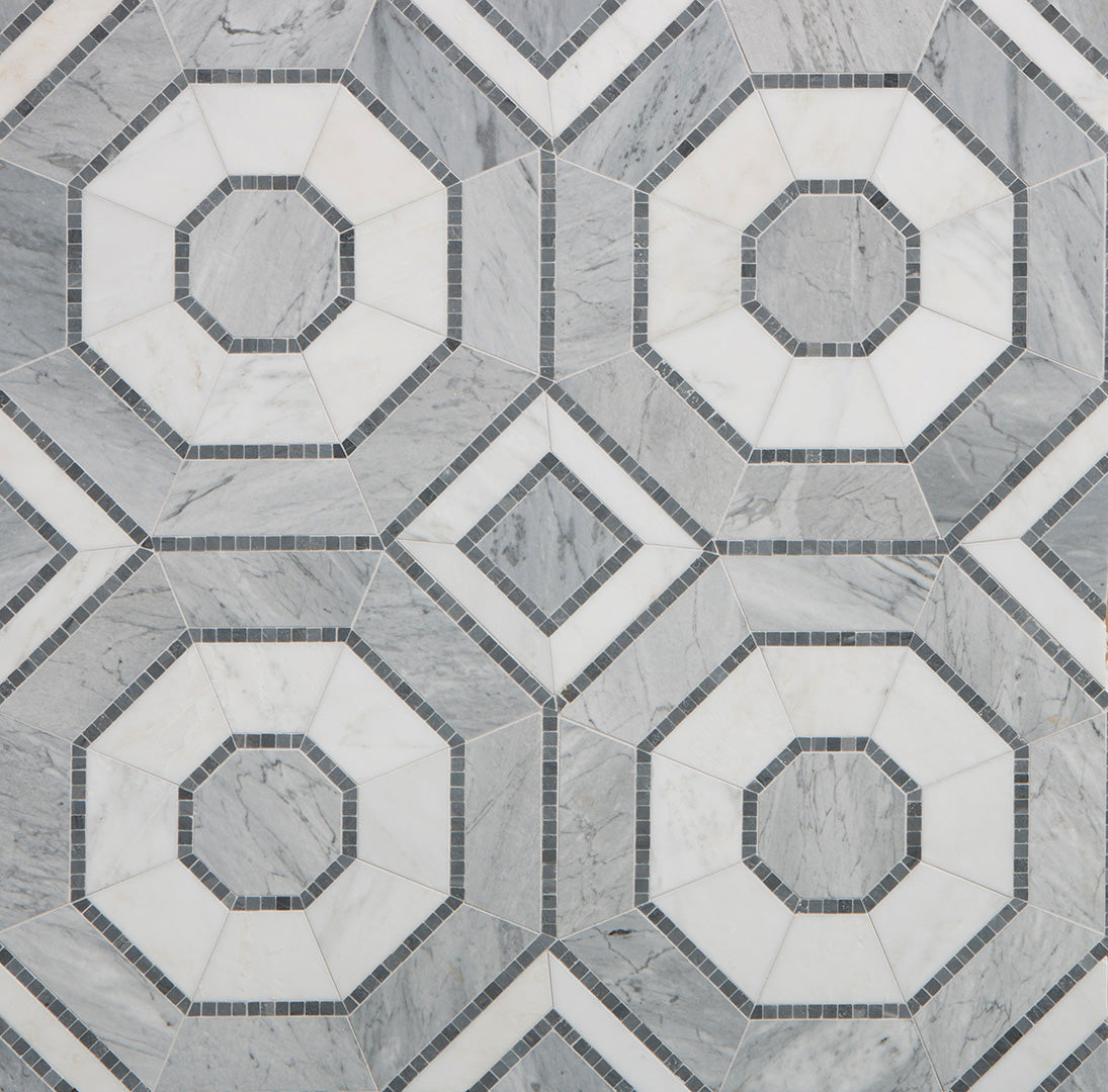 Villa D Oro Mosaic 10-5/8X20-3/4 Grigio Brushed