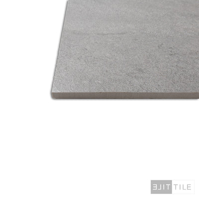 HURRICANE PORCELAIN TILE 12X24 SILVER MATTE PRIMARY CORNE SHOT