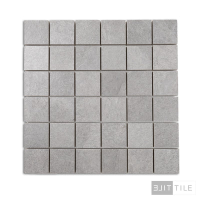 HURRICANE PORCELAIN MOSAIC 12x12 SILVER MATTE PRIMARY SHOT