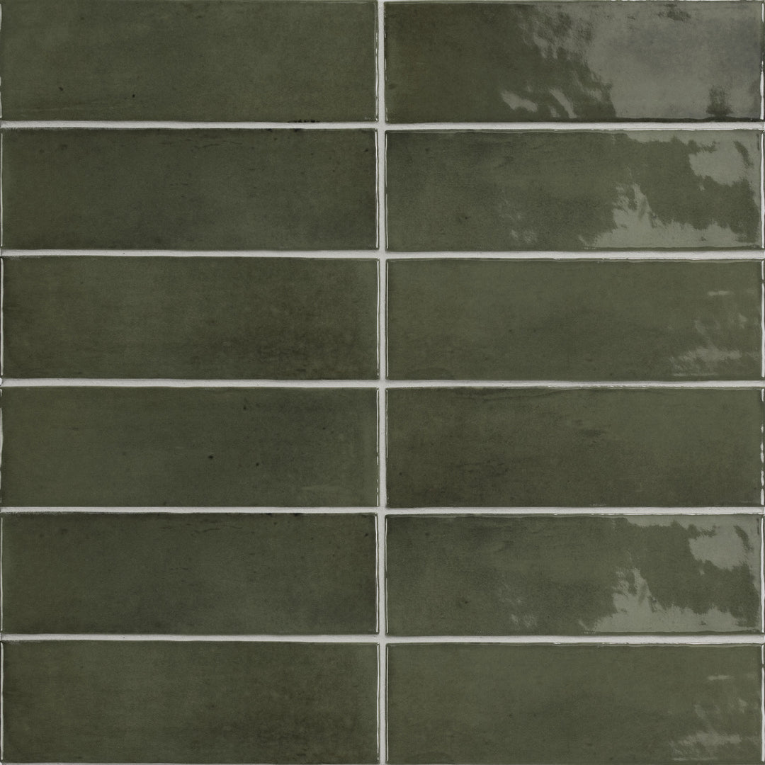 Soco Porcelain 2X6 Green Glossy - Elit Tile, image size:1080x1080
