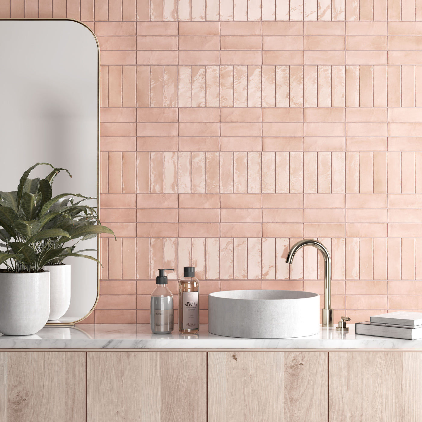 Soco Porcelain 2X6 Pink Matte