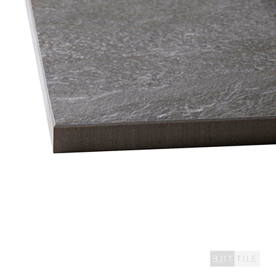 CORNERSTONE CERAMIC TILE 12X24 SLATE GREY NATURAL PRIMARY CORNER SHOT