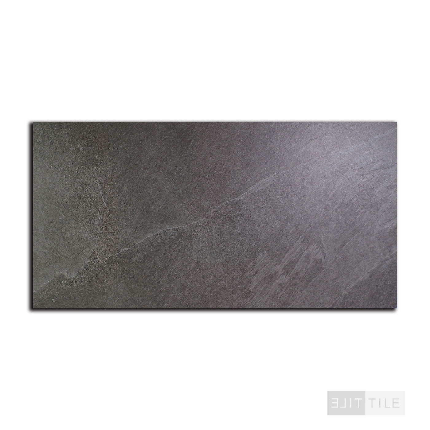 CORNERSTONE CERAMIC TILE 12X24 SLATE BLACK NATURAL PRIMARY SHOT