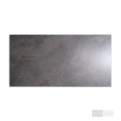 CORNERSTONE CERAMIC TILE 18X36 SLATE BLACK NATURAL PRIMARY SHOT