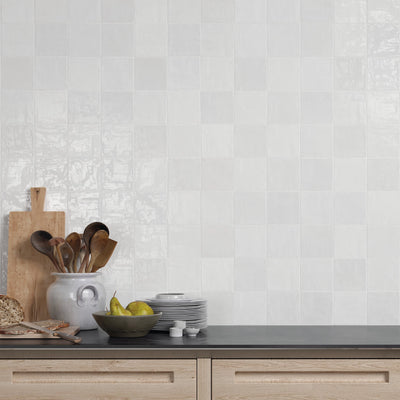 Riad Wall Tile 4X4 White Glossy