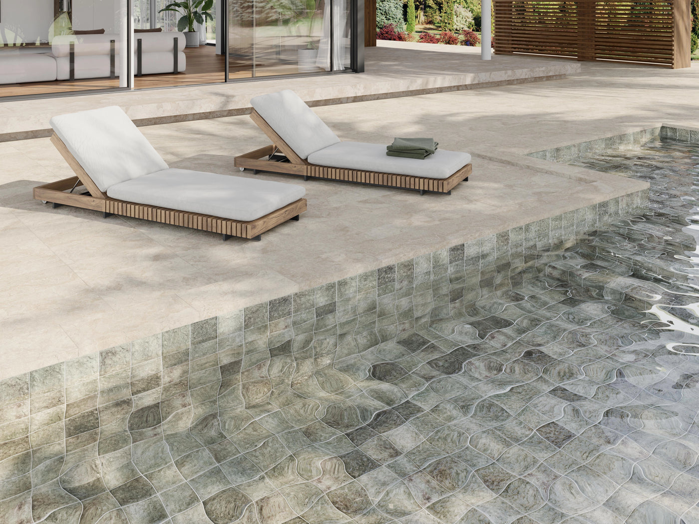 Water Porcelain Tile 6X6 Lombok Glossy