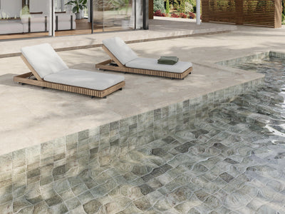 Water Porcelain Tile 6X6 Lombok Glossy