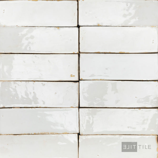Zellige Classique Gloss 2X6 Atlas White - Elit Tile