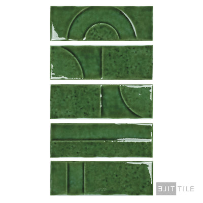 Hammer Decor Glossy 2X6 Emerald