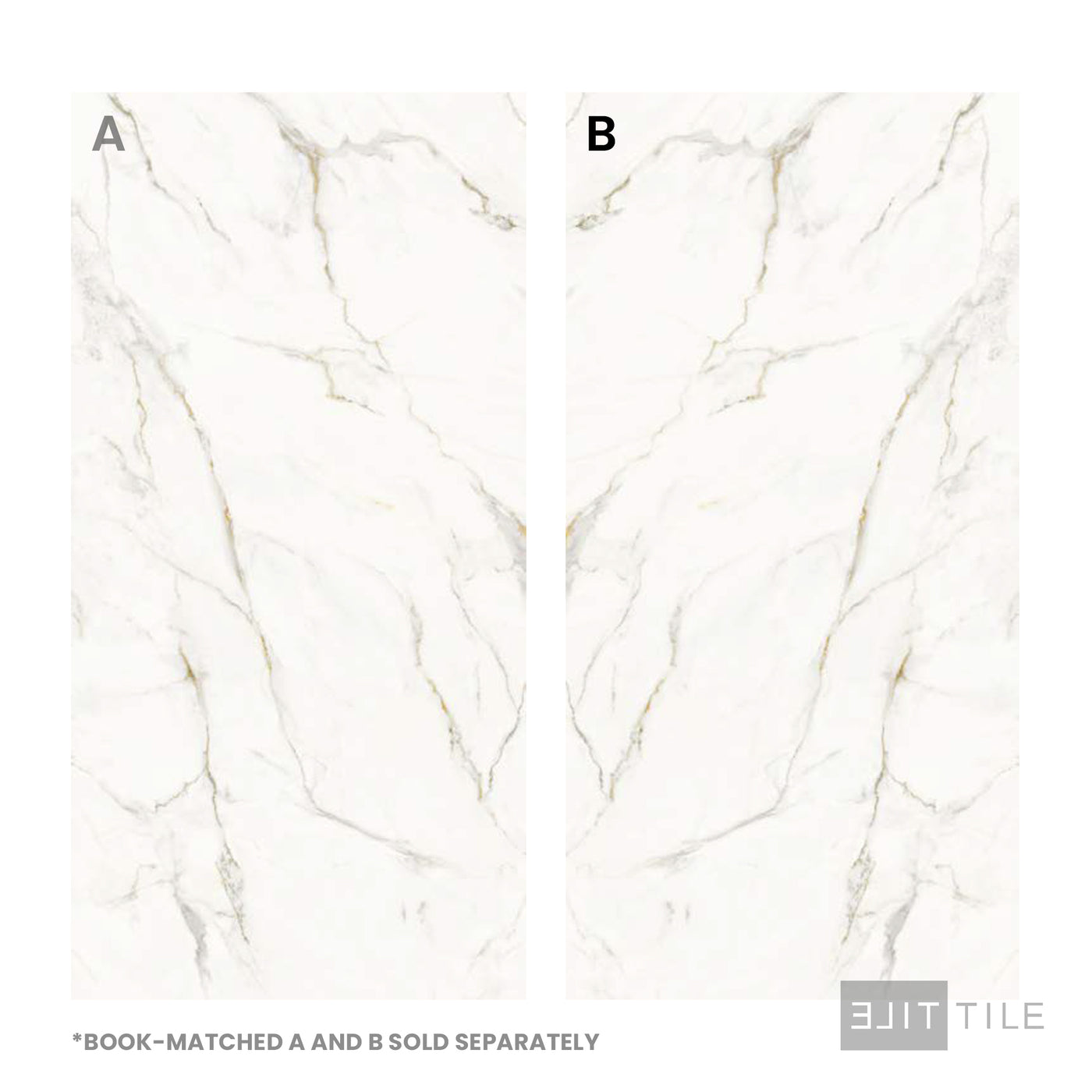 Porcelain Slabs 63X126 Calacatta Oro Polished Book-Matched B – Elit Tile
