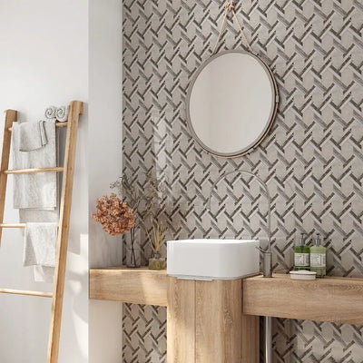 Britannia Braided Hexagon Mosaic 9-11/16X16-7/16 Britannia Multi Finish