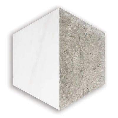 Britannia Hexagon Mosaic 8X8 Britannia Snow White Honed