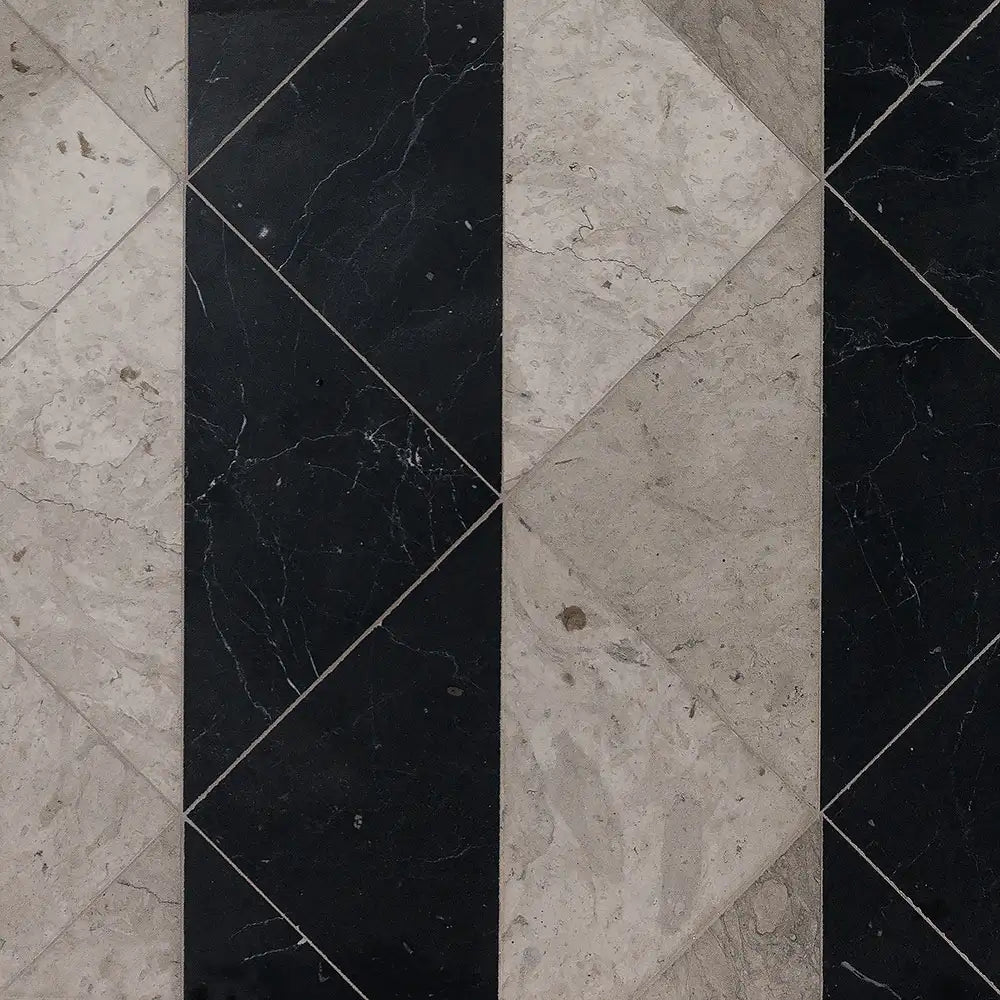 Britannia Square Mosaic 8X8 Britannia Black Honed