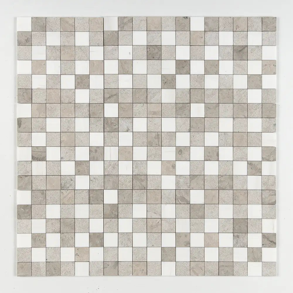 Britannia 2X2 Square Mosaic 12X12 Britannia Snow White Textured