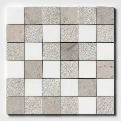 Britannia 2X2 Square Mosaic 12X12 Britannia Snow White Textured