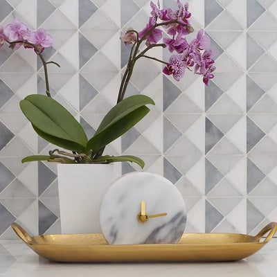 Allure Light Devon Mosaic 12.5X12.5 Snow White Allure Glacier Multi Finish