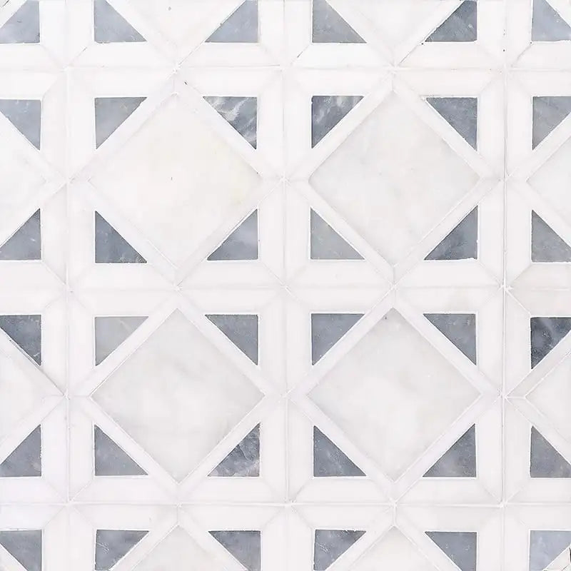 Allure Light Kent Mosaic 13-9/16X13-9/16 Snow White Allure Glacier Multi Finish