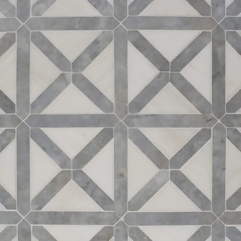 Avenza Large Lattice 13-7/8X13-7/8 Avenza Snow White Honed