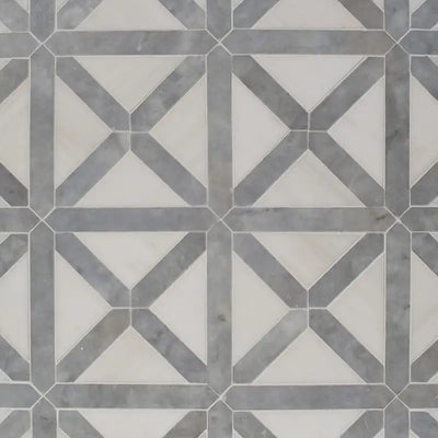 Avenza Large Lattice 13-7/8X13-7/8 Avenza Snow White Honed