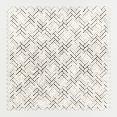 Bianco Dolomiti 1X2 Herringbone Mosaic 12-1/8X13-3/8 Bianco Dolomiti Honed