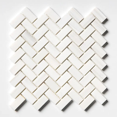 Bianco Dolomiti 1X2 Herringbone Mosaic 12-1/8X13-3/8 Bianco Dolomiti Honed