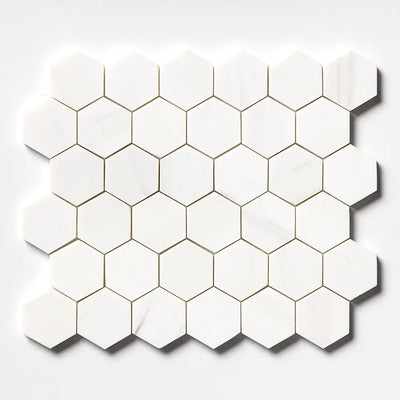 Bianco Dolomiti 2X2 Hexagon Mosaic 10-3/8X12 Bianco Dolomiti Honed