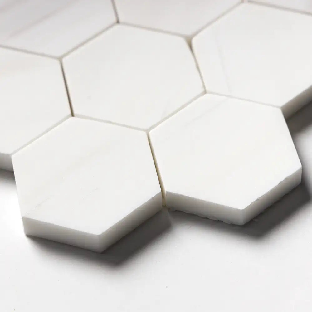 Bianco Dolomiti 2X2 Hexagon Mosaic 10-3/8X12 Bianco Dolomiti Honed