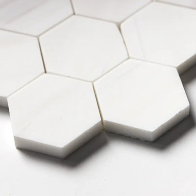 Bianco Dolomiti 2X2 Hexagon Mosaic 10-3/8X12 Bianco Dolomiti Honed