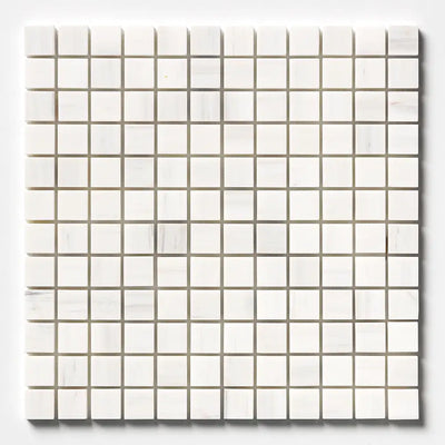 Bianco Dolomiti 1X1 Square Mosaic 12X12 Bianco Dolomiti Honed