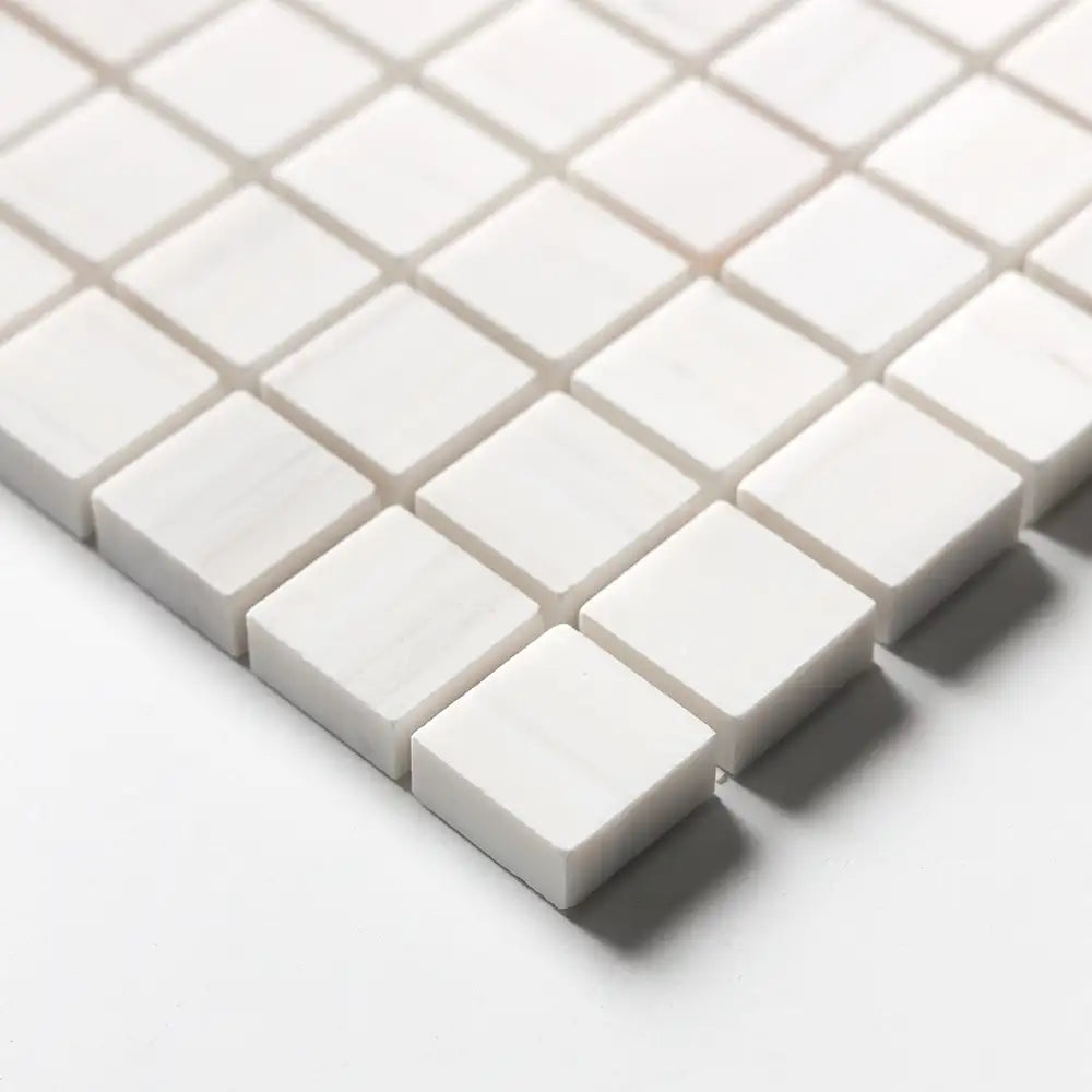 Bianco Dolomiti 1X1 Square Mosaic 12X12 Bianco Dolomiti Honed