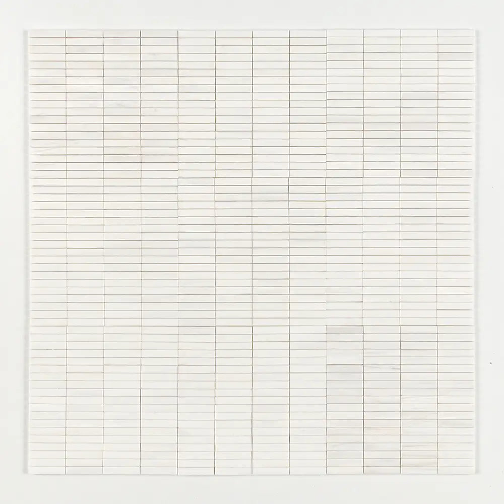 Bianco Dolomiti Stacked Mosaic  12X12 Bianco Dolomiti Honed